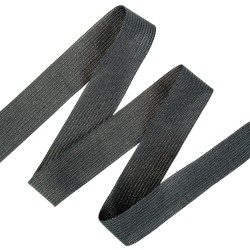 Окантовочная лента-бейка, цвет Чёрный 22мм (на отрез)  в Назране