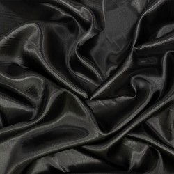 Ткань Атлас-сатин, цвет Черный (на отрез)  в Назране